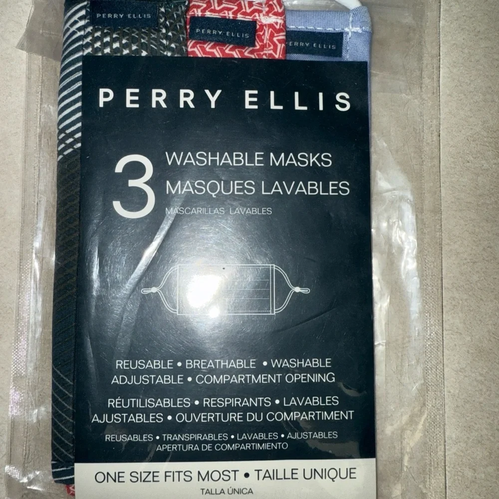 Perry Ellis Multi-Color Washable Masks